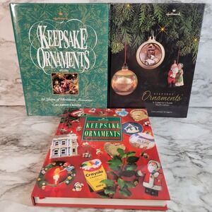 Hallmark Keepsake Ornament Collectors Guide Hardcover Lot 3 Clara Scroggins